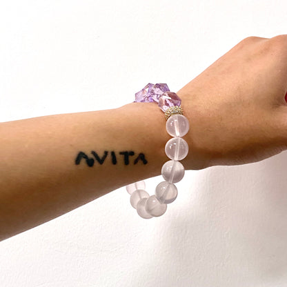 AVITA Charming Smile 20% OFF Natural Amethyst Bracelet Jewelry For Energy Boost & Attracting Wisdom