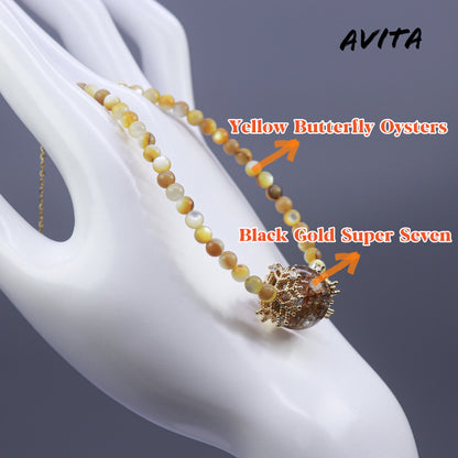 AVITA Cannelés 80% OFF Black Gold Super Seven Bracelet Jewelry For Attracting Fortune