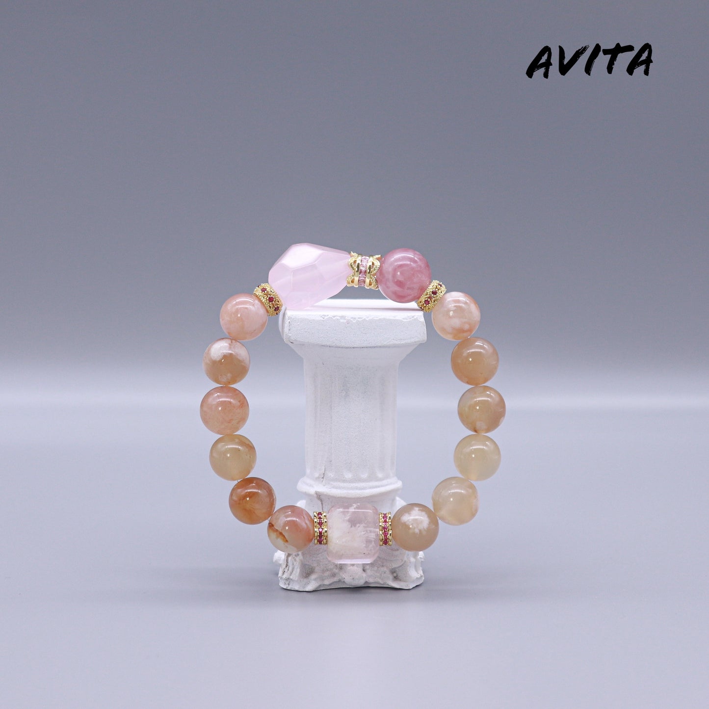 AVITA Sakura Lover 20% OFF Natural Pink Crystal Bracelet Jewelry For Energy Boost & Attracting Love