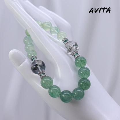 AVITA Wonderful Life 20% OFF Natural Prasem Quartz Bracelet Jewelry For Elevating Your Career