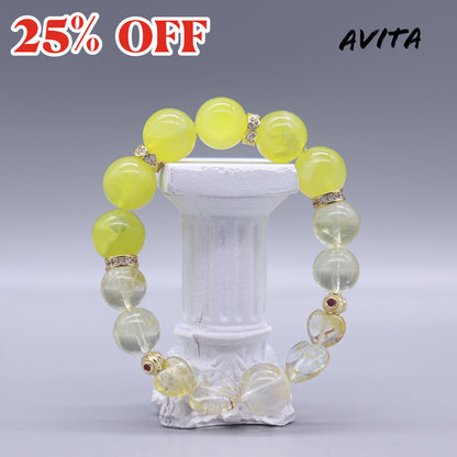 AVITA Rich In Money 25% OFF Natural Citrine Bracelet Jewelry For Energy Boost & Attracting Wealth