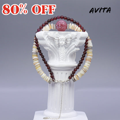 AVITA Cranberry Cookie 80% OFF Natural Pink Tourmaline Bracelet Jewelry For Being Calm and Steady