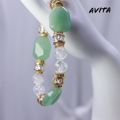 AVITA Oriental Nobleman 20% OFF Natural Prasem Quartz Bracelet Jewelry For Elevating Your Career