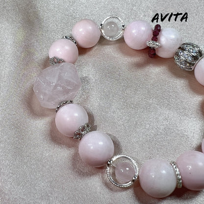 AVITA Angel Eye 20% OFF Natural Pink Crystal Bracelet Jewelry For Energy Boost & Attracting Love