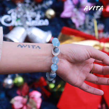 AVITA Ocean Of Stars 20% OFF Natural Aquamarine Bracelet Jewelry For Elevating Your Courage and Confidence