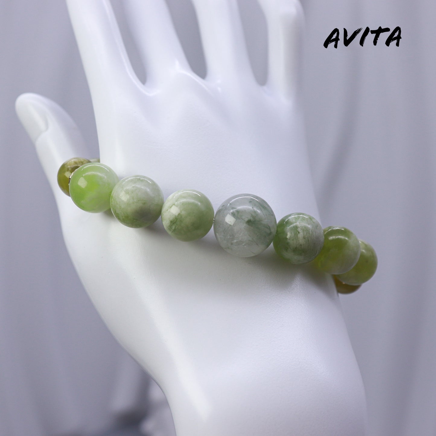 AVITA Source Of Life 20% OFF Natural Prasem Quartz Bracelet Jewelry For Elevating Your Career