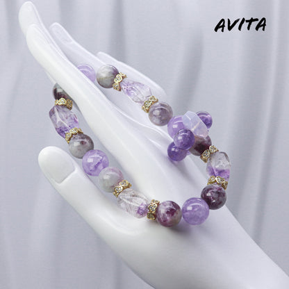 AVITA Secret Garden 20% OFF Natural Amethyst Bracelet Jewelry For Energy Boost & Attracting Wisdom