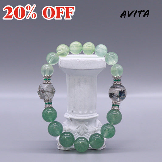 AVITA Wonderful Life 20% OFF Natural Prasem Quartz Bracelet Jewelry For Elevating Your Career