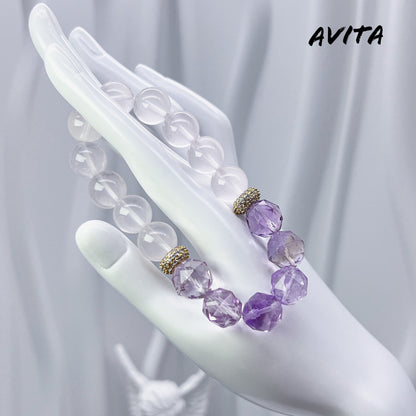 AVITA Charming Smile 20% OFF Natural Amethyst Bracelet Jewelry For Energy Boost & Attracting Wisdom