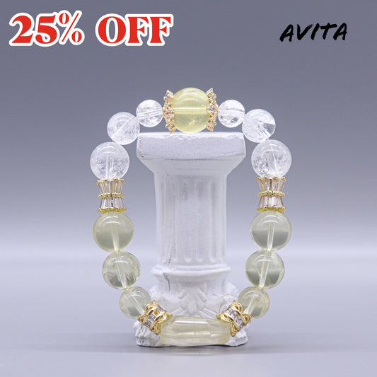 AVITA Golden Life 25% OFF Natural Citrine Bracelet Jewelry For Energy Boost & Attracting Wealth