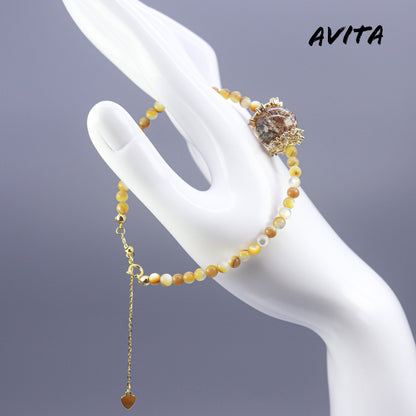 AVITA Cannelés 80% OFF Black Gold Super Seven Bracelet Jewelry For Attracting Fortune