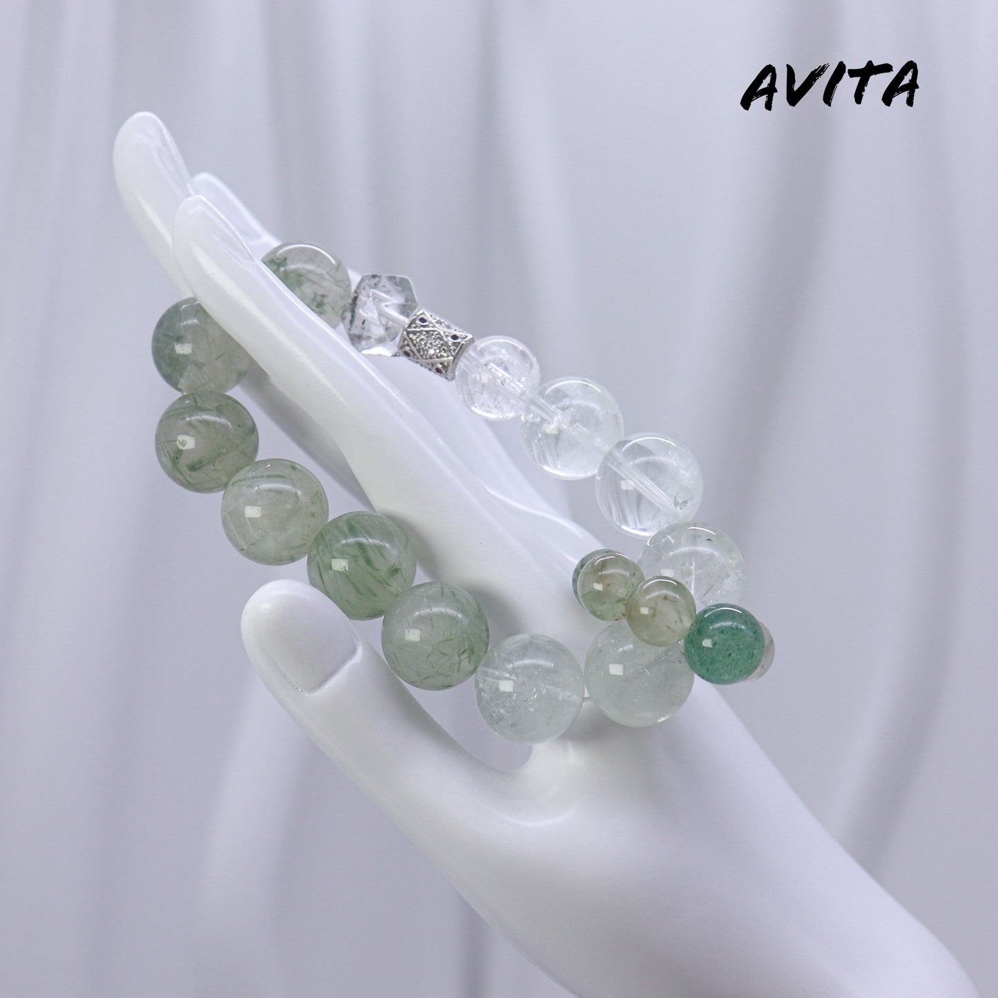 AVITA Wealth Code 20% OFF Natural Prasem Quartz Bracelet Jewelry For Elevating Your Career