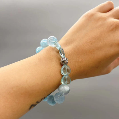 AVITA Ocean Eye 20% OFF Natural Aquamarine Bracelet Jewelry For Elevating Your Courage and Confidence