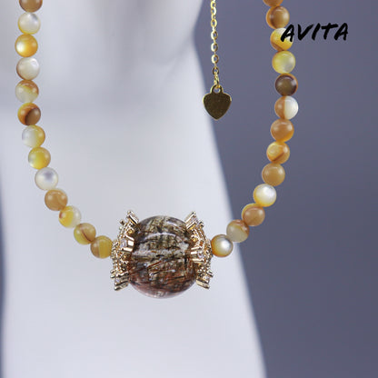 AVITA Cannelés 80% OFF Black Gold Super Seven Bracelet Jewelry For Attracting Fortune