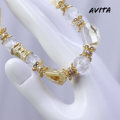 AVITA Golden Crown 15% OFF Natural Citrine Bracelet Jewelry For Energy Boost & Attracting Wealth