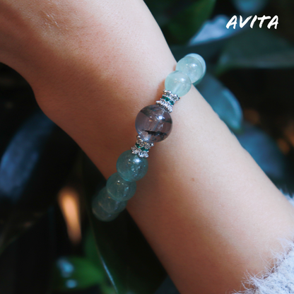 AVITA Wonderful Life 20% OFF Natural Prasem Quartz Bracelet Jewelry For Elevating Your Career