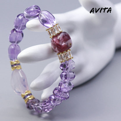 AVITA Dream Candy House 15% OFF Natural Amethyst Bracelet Jewelry For Energy Boost & Attracting Wisdom