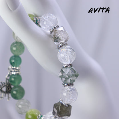 AVITA Key Opinion Leader 20% OFF Natural Prasem Quartz Bracelet Jewelry For Elevating Your Career