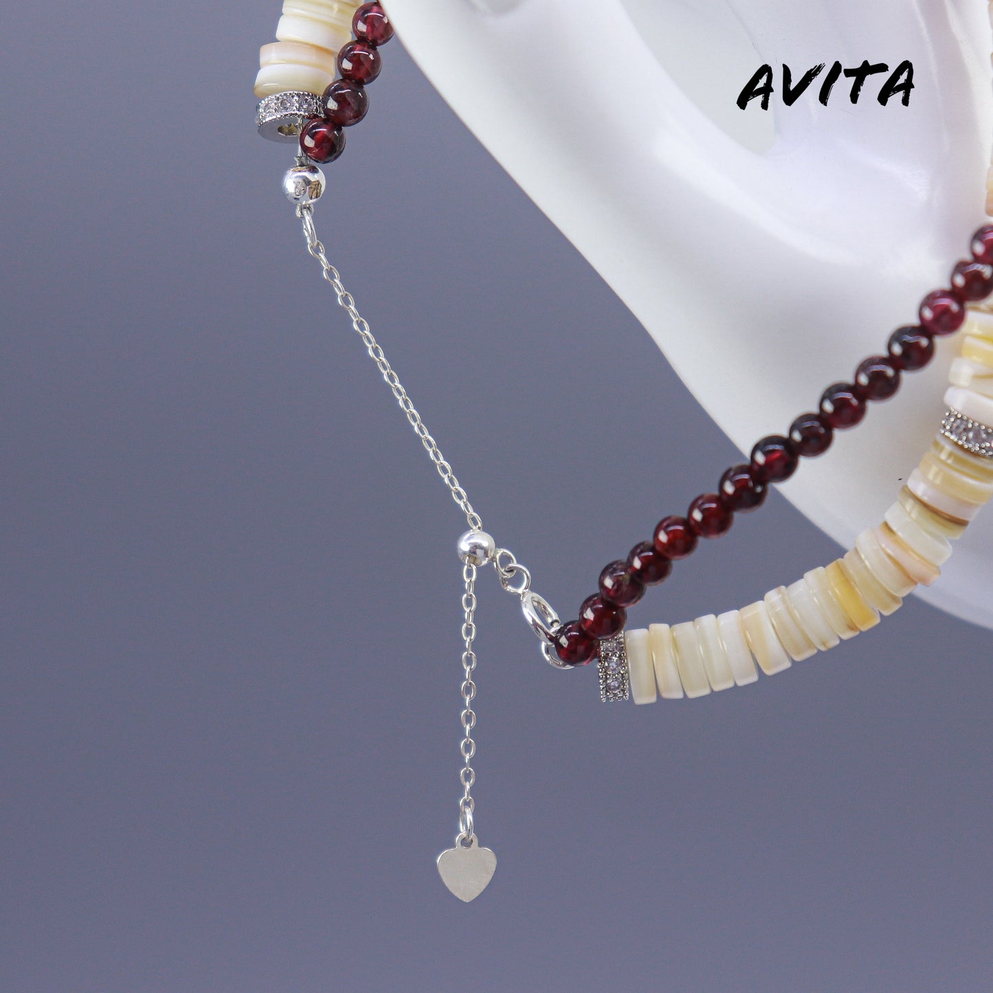 AVITA Cranberry Cookie 80% OFF Natural Pink Tourmaline Bracelet Jewelry For Being Calm and Steady