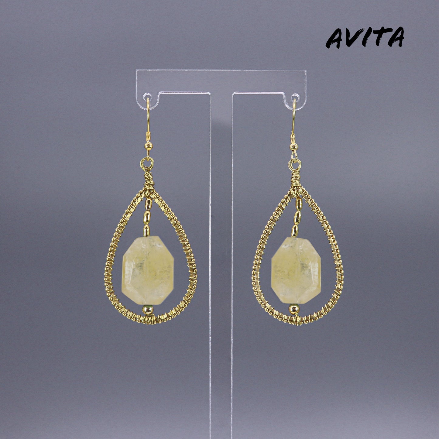 AVITA Elegant Life 60% OFF Amazonite Handmade Crystal Earrings For Elevating Your Career