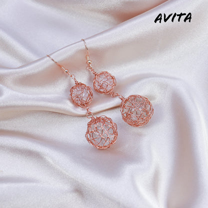 AVITA Freedom 50% OFF Green Azeztulite Quartz Handmade Crystal Earrings For Elevating Your Career