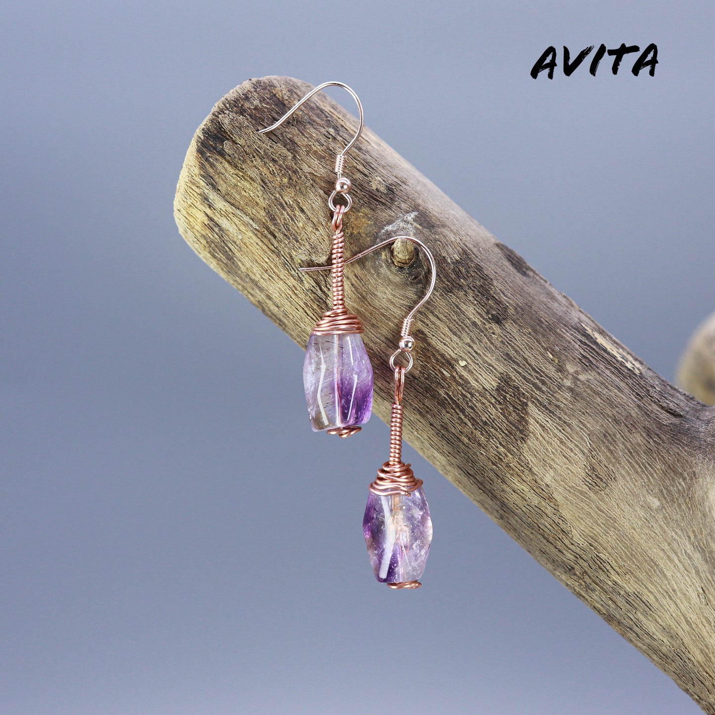 AVITA Elegant Life 60% OFF Super Seven Handmade Crystal Earrings For Energy Boost & Attracting Wisdom