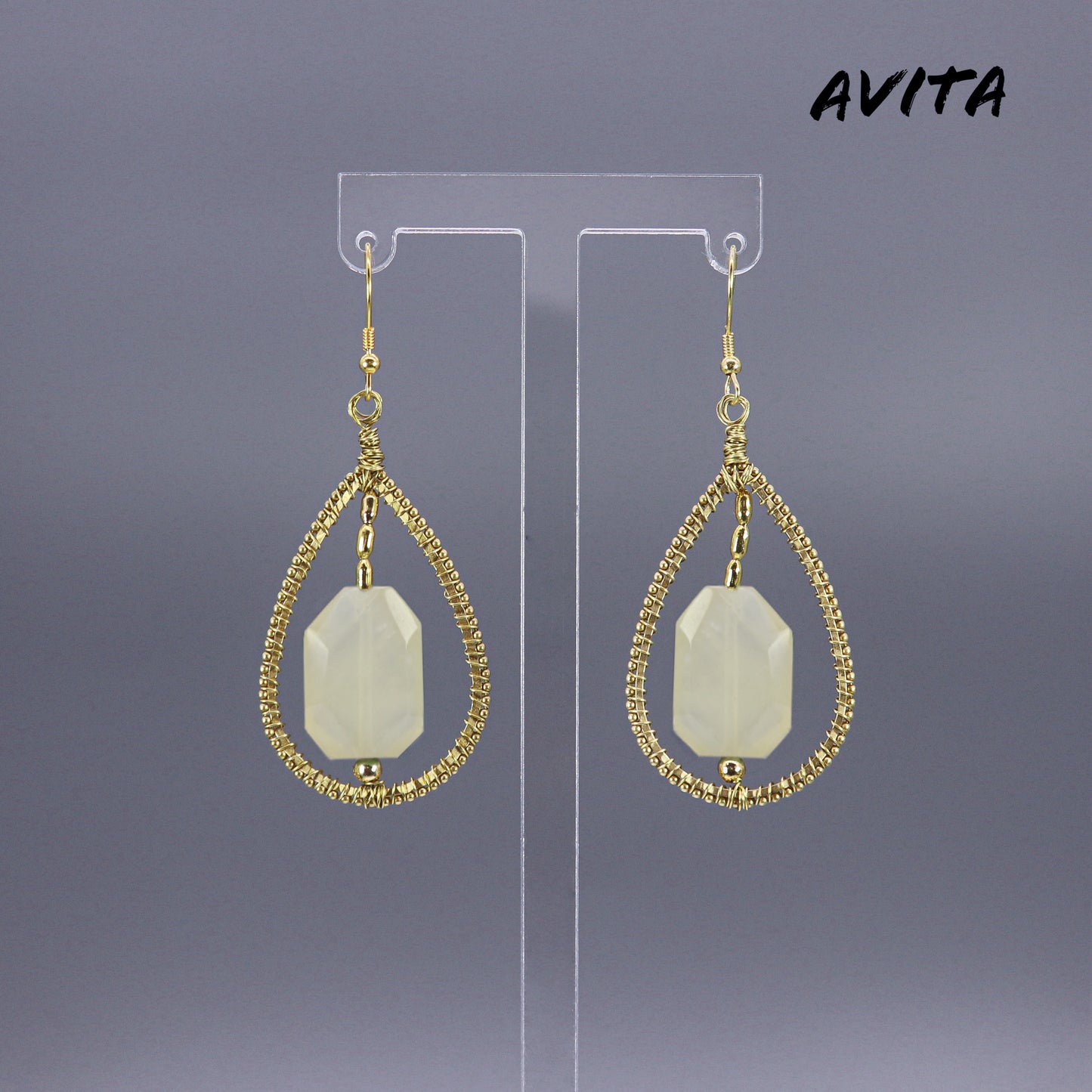 AVITA Elegant Life 60% OFF Amazonite Handmade Crystal Earrings For Elevating Your Career