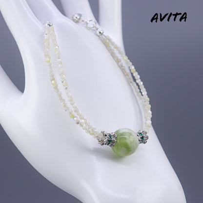 AVITA Cantaloupe Jam 80% OFF Chinese Serpentine Jade Bracelet Jewelry For Elevating Your Career