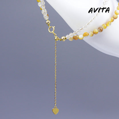 AVITA Caramel Pudding 80% OFF Quartz With Multiple Inclusions Bracelet Jewelry For Boosting Your Luck