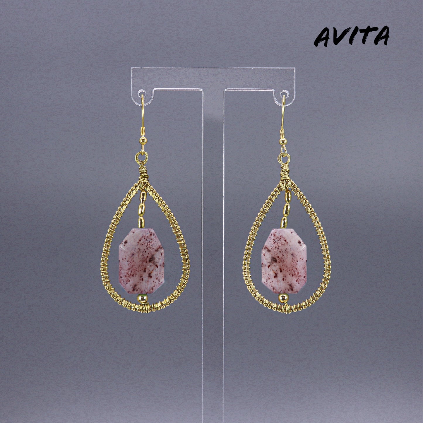 AVITA Elegant Life 60% OFF Amazonite Handmade Crystal Earrings For Elevating Your Career