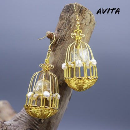 AVITA Limited Edition 40% OFF Citrine Handmade Crystal Earrings For Energy Boost & Attracting Wealth