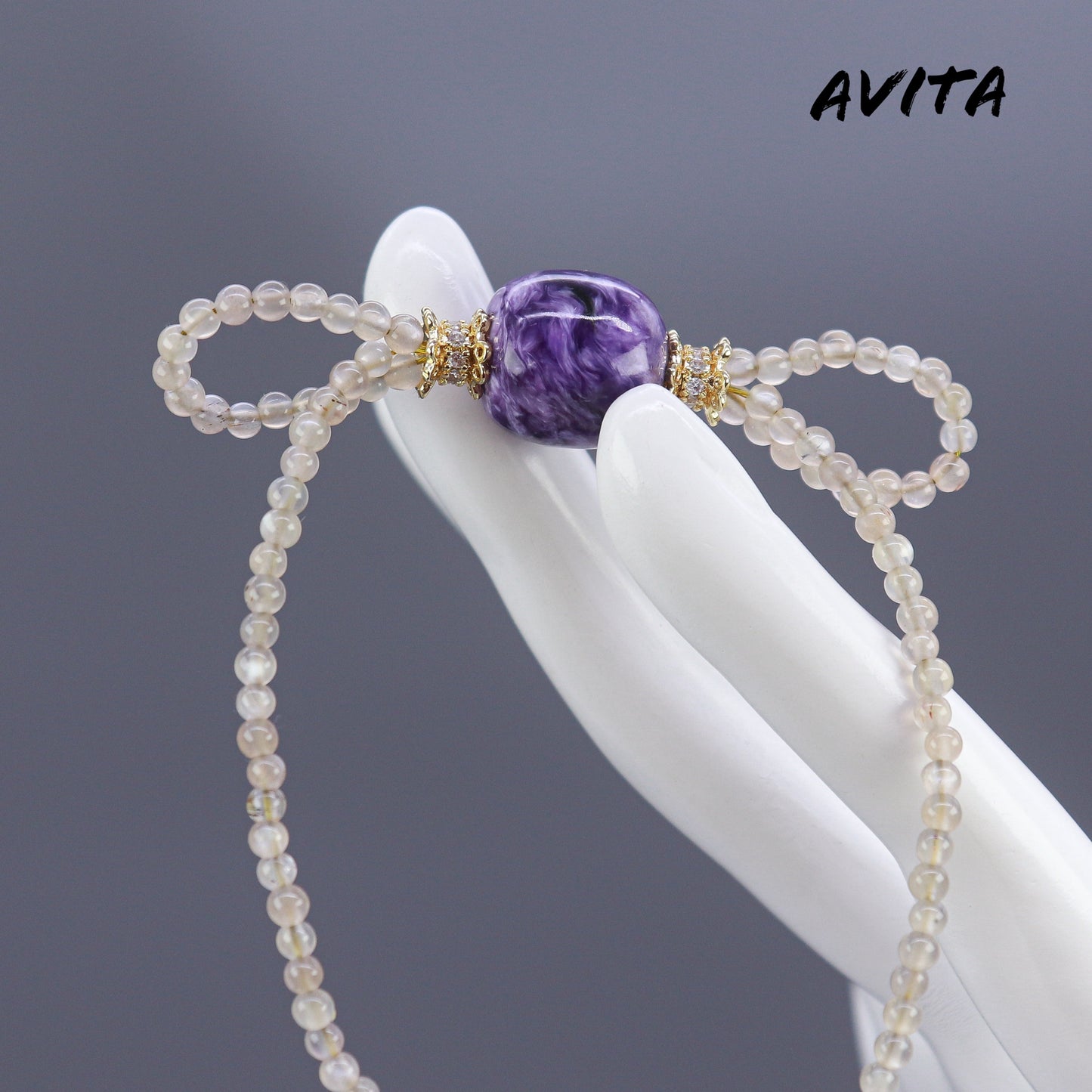 AVITA Blueberry Cheese 80% OFF Charoite Bracelet Jewelry For Boosting Observation Skills