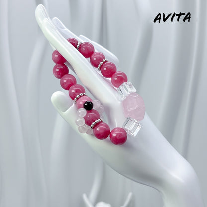 AVITA Barbie Love 20% OFF Natural Pink Crystal Bracelet Jewelry For Energy Boost & Attracting Love