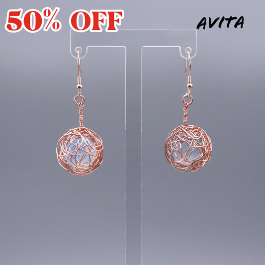 AVITA Freedom 50% OFF Aquamarine Handmade Crystal Earrings For Elevating Your Courage and Confidence