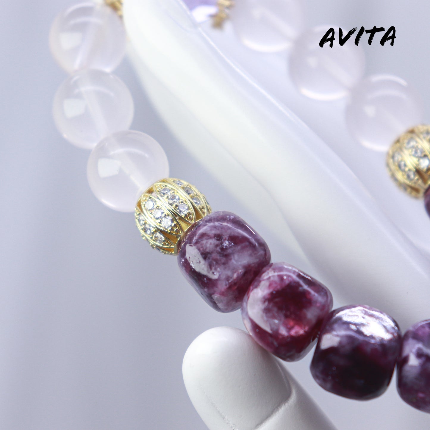 AVITA Crowning Glory 15% OFF Natural Amethyst Bracelet Jewelry For Energy Boost & Attracting Wisdom