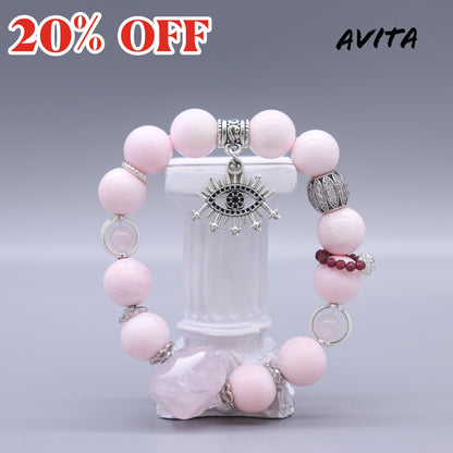 AVITA Angel Eye 20% OFF Natural Pink Crystal Bracelet Jewelry For Energy Boost & Attracting Love