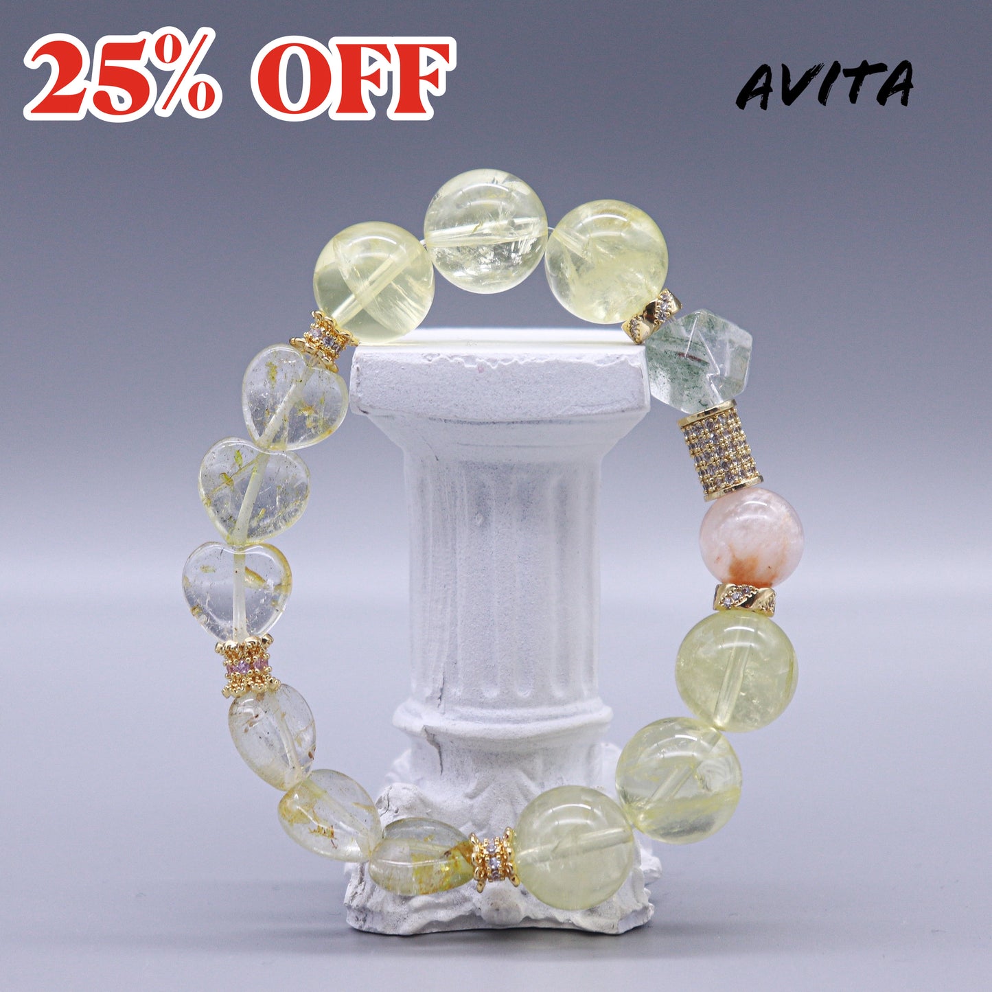 AVITA Make It Happen 25% OFF Natural Citrine Bracelet Jewelry For Energy Boost & Attracting Wealth