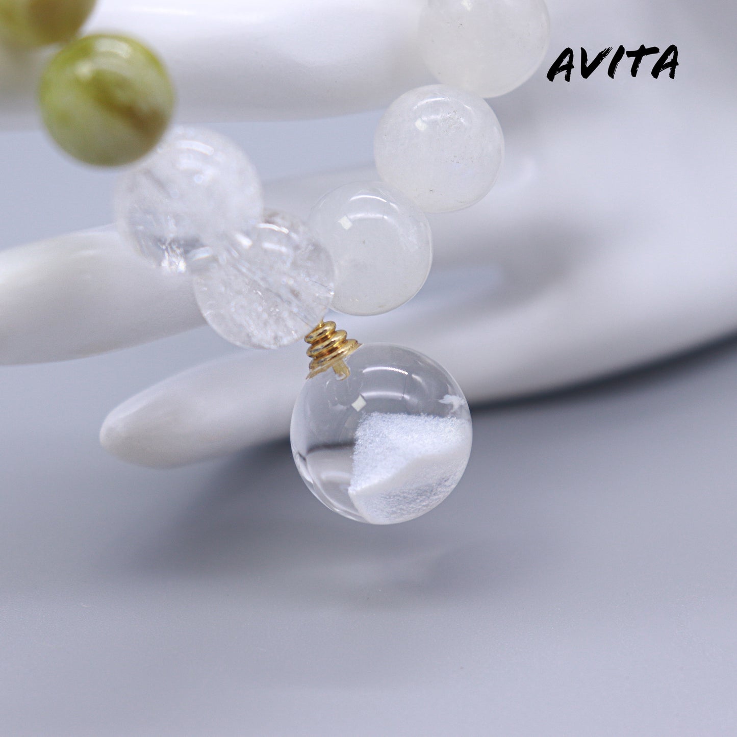 AVITA Pinnacle Of Career 20% OFF Natural Prasem Quartz Bracelet Jewelry For Elevating Your Career