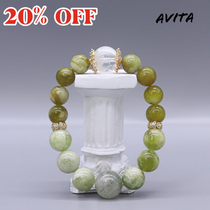 AVITA Source Of Life 20% OFF Natural Prasem Quartz Bracelet Jewelry For Elevating Your Career