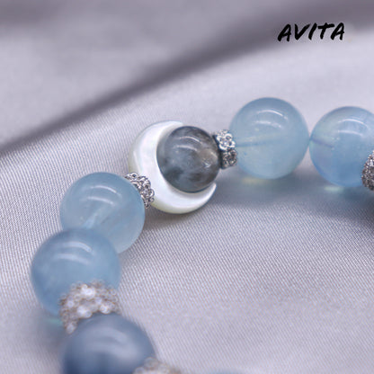 AVITA Ocean Of Stars 20% OFF Natural Aquamarine Bracelet Jewelry For Elevating Your Courage and Confidence