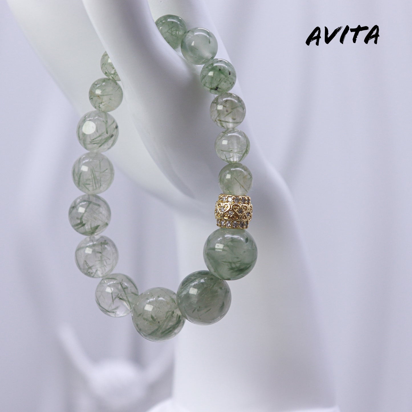 AVITA Destiny 20% OFF Natural Prasem Quartz Bracelet Jewelry For Elevating Your Career