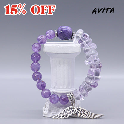 AVITA Magic Wings 15% OFF Natural Amethyst Bracelet Jewelry For Energy Boost & Attracting Wisdom