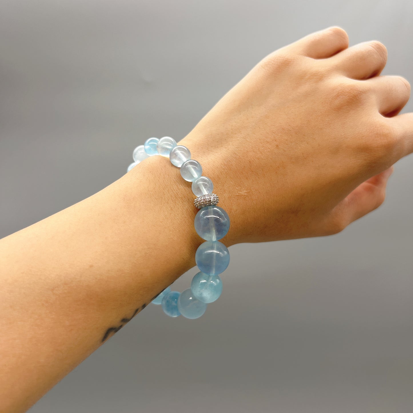 AVITA Destiny 20% OFF Natural Aquamarine Bracelet Jewelry For Elevating Your Courage and Confidence