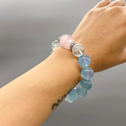 AVITA Ocean Kiss 20% OFF Natural Aquamarine Bracelet Jewelry For Elevating Your Courage and Confidence