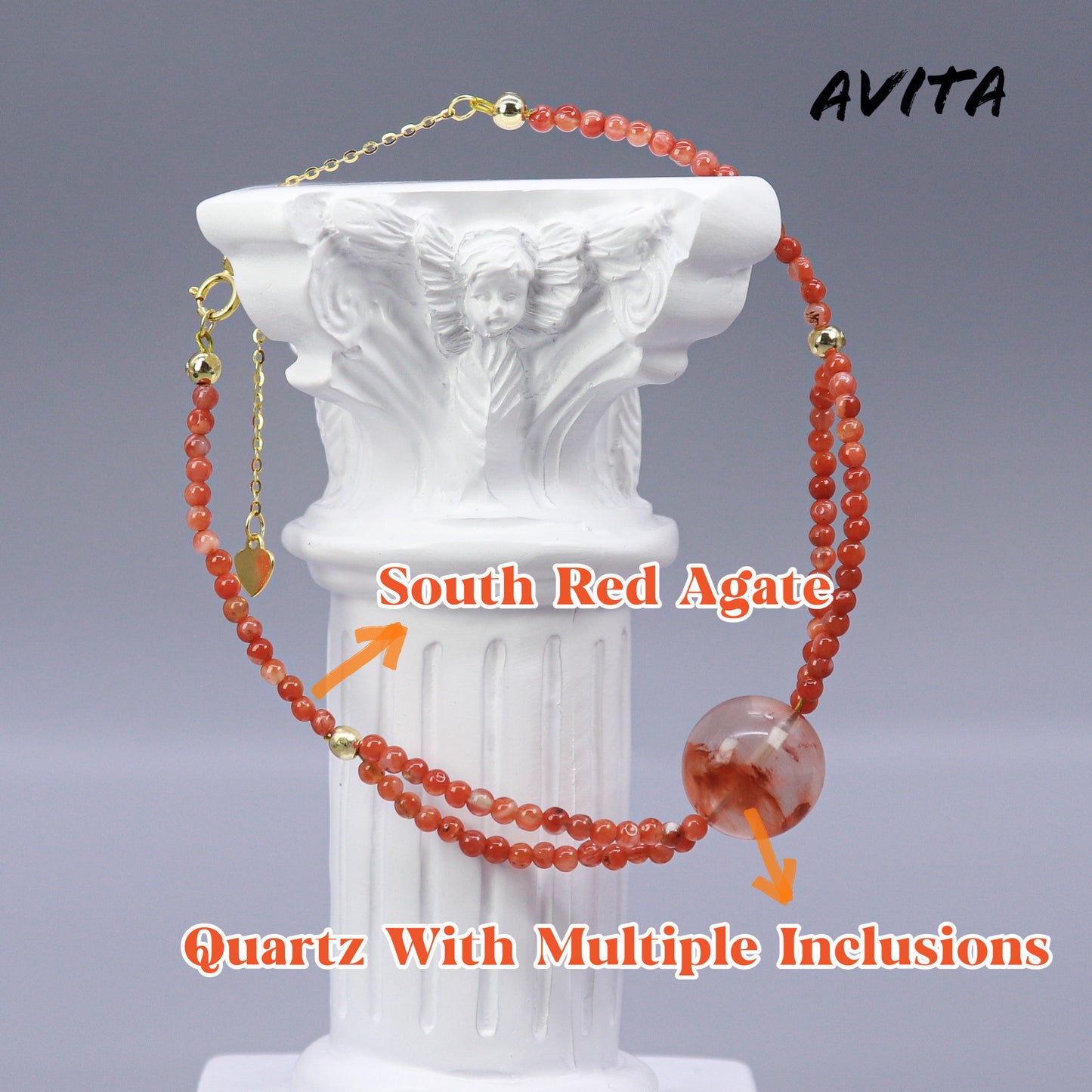 AVITA Margaret 80% OFF Quartz With Multiple Inclusions Bracelet Jewelry For Boosting Your Luck