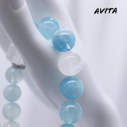 AVITA Legend Of The Blue Sea 20% OFF Natural Aquamarine Bracelet Jewelry For Elevating Your Courage and Confidence