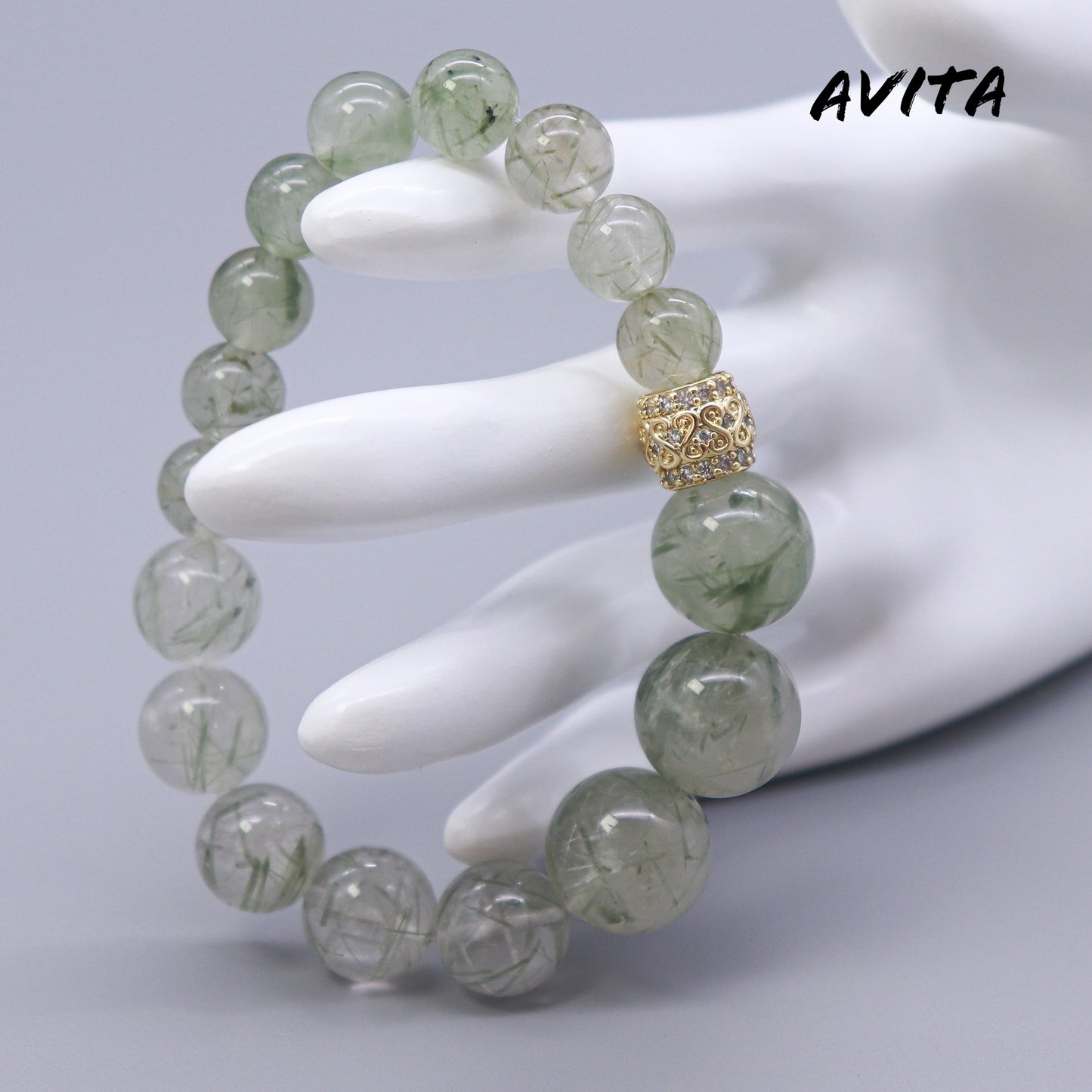 AVITA Destiny 20% OFF Natural Prasem Quartz Bracelet Jewelry For Elevating Your Career