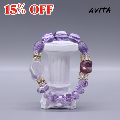 AVITA Dream Candy House 15% OFF Natural Amethyst Bracelet Jewelry For Energy Boost & Attracting Wisdom