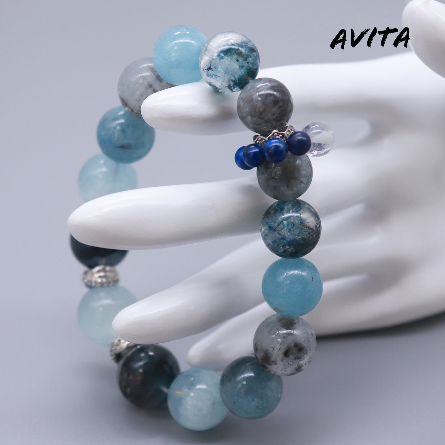 AVITA Blue Galaxy 20% OFF Natural Aquamarine Bracelet Jewelry For Elevating Your Courage and Confidence