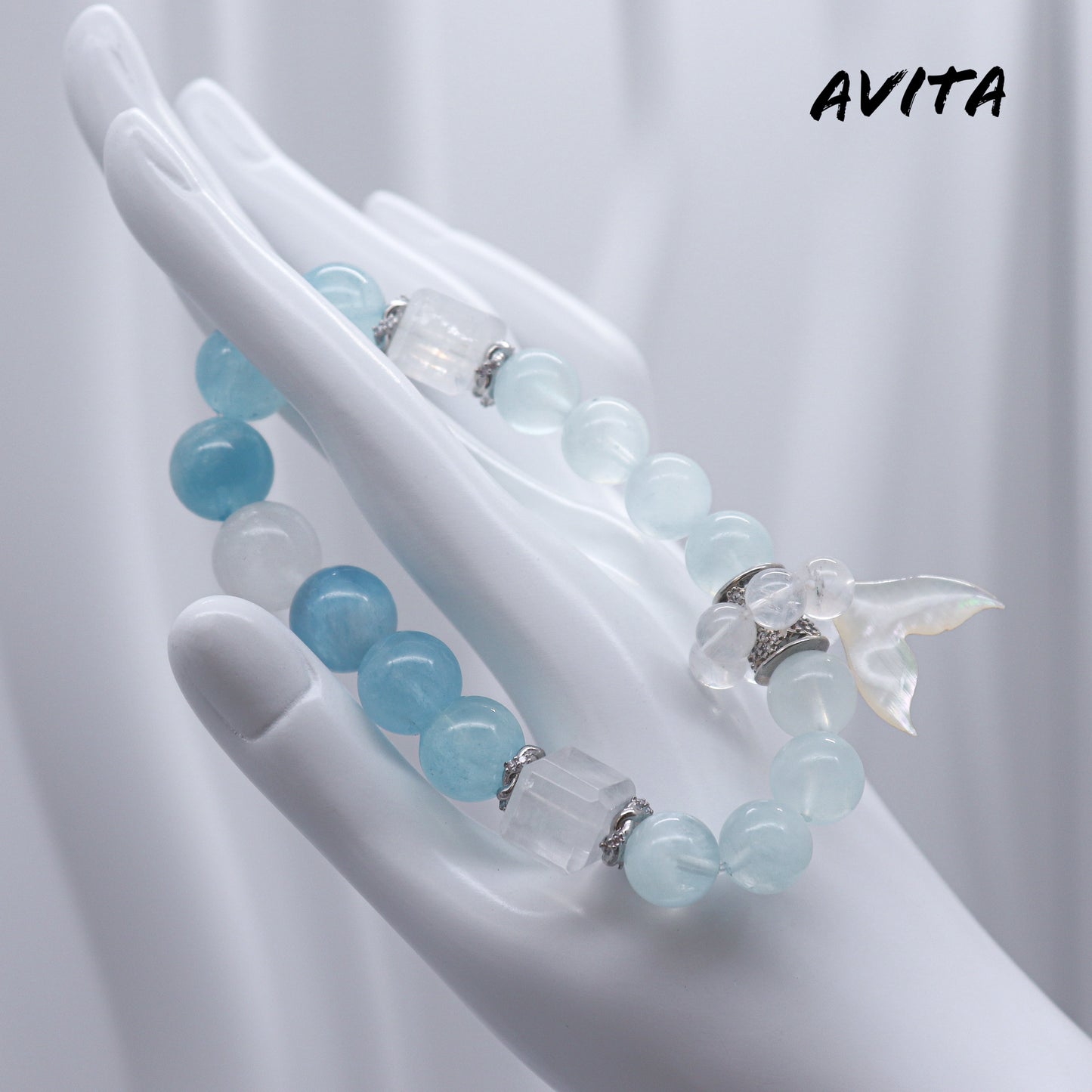 AVITA Legend Of The Blue Sea 20% OFF Natural Aquamarine Bracelet Jewelry For Elevating Your Courage and Confidence